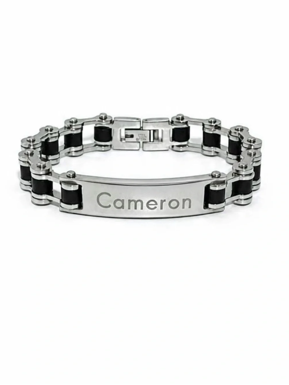 Cameron Chain ID Bracelet & Leather Snap Bracelet